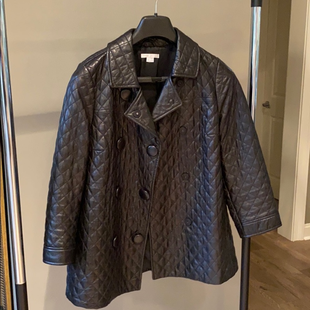 Vince - Black Leather Quilted Jacket